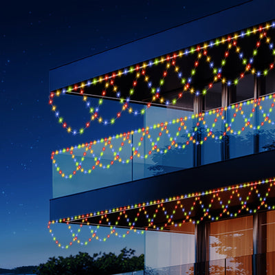 138 Luces de hada LED alimentadas por USB - 3,99 metros Luces de cadena de Navidad para exteriores con 8 modos de iluminación, de cálido a blanco fresco, perfectas para jardín, patio, boda, Día de San Valentín y decoraciones de vacaciones, Luces de caden