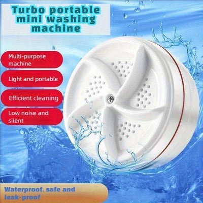Mini Lavadora de Tecnología Soundwave - Lavadora Portátil Compacta con Limpieza Turbo, Máquina de Lavado USB para Dormitorio, Apartamento, Viajes y Hogar - Lavado Rápido para Prendas Delicadas, Ropa Interior y Cargas Pequeñas - Sin Batería Necesaria, Ese