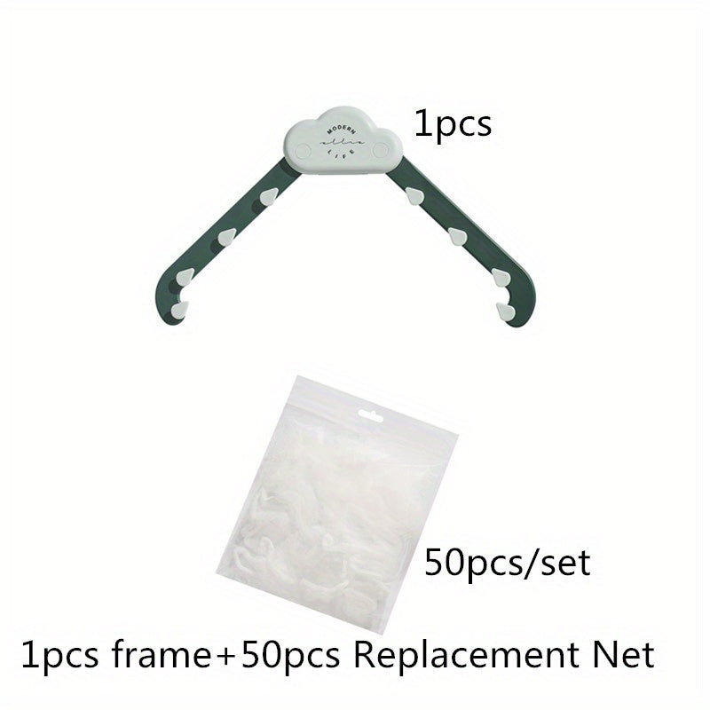 Cestillo triangular para desagüe de fregadero de cocina de 51 piezas, colgante, de malla, para lavado de platos, almacenamiento de piscina, colador para arroz sobrante y basura, rejilla de desagüe.