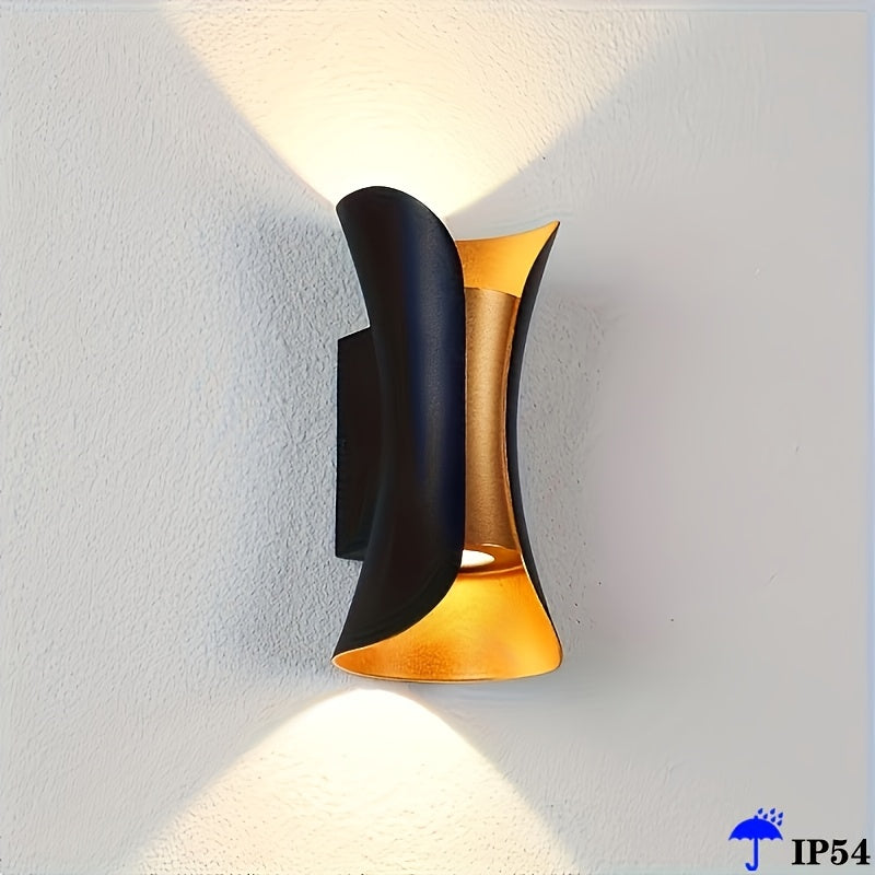 1 pieza de luz de pared, luz de pared LED exterior con ranuras ascendentes y descendentes, luz de pared creativa y minimalista para sala de estar, dormitorio, pasillo, cama, jardín, paredes, patio, cabecera, sala de estar.