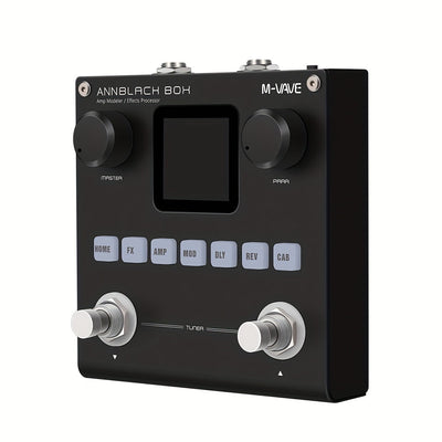 Procesador de efectos múltiples para guitarra y bajo M-VAVE ANNBLACH BOX - Señal digital recargable, construcción en hierro con carga USB, 36V o menos, portátil para guitarra eléctrica y bajo, pedal de efectos para guitarra | Efecto de guitarra moderno |