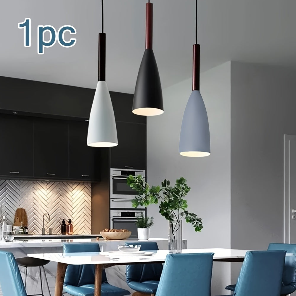 1pc Luz Colgante Nórdica Moderna, Lámparas Simples Multicolor Minimalistas, Para Cocina Comedor Dormitorio, E27
