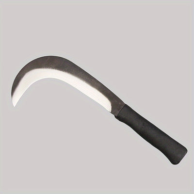Cuchilla de jardín de acero al carbono de alta resistencia con mango de metal - Cortadora de malezas manual, podadora y picadora para césped, jardín y cosecha - Duradera, no requiere electricidad, perfecta para podar, desmalezar, picar y cortar césped, c