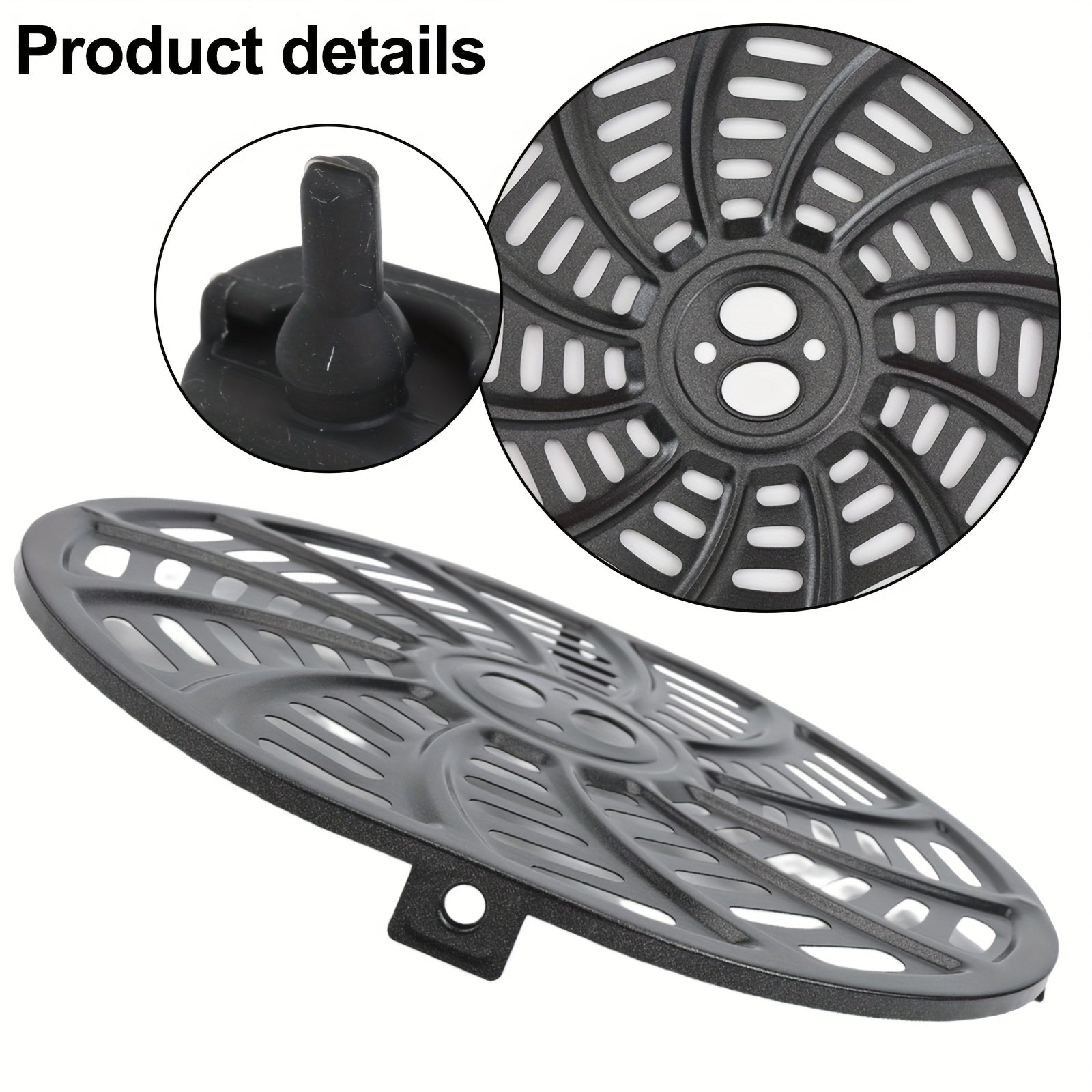 Plato de Parrilla para Freidora de Aire Gourmia de 6QT - Compatible con los Modelos GAF698 y GAF686, Revestimiento Antiadherente Duradero, Ideal para Asar Verduras, Carnes y Papas Fritas, Utensilio de Cocina Circular