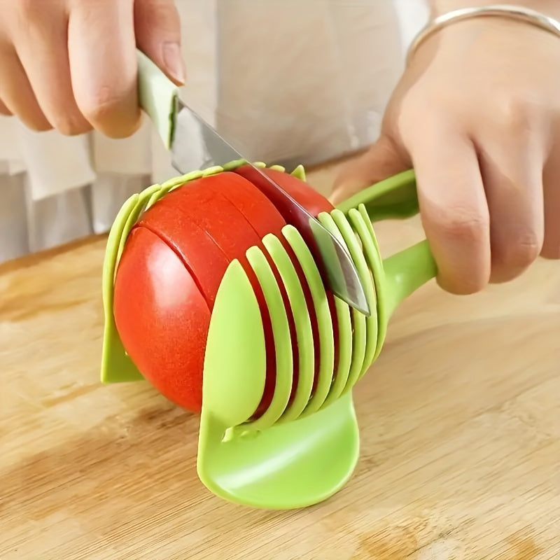 2pcs/4pcs Color Aleatorio, Cortador de Cocina - Herramienta Manual para Cortar Frutas, Limón Tomate Huevo, Asistente para Cortar