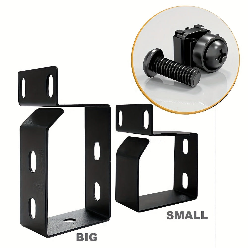2 piezas de gestión de cables con tornillos, ganchos de cables para servidores, organizador de cables para servidores, organizadores de cables verticales, accesorios para servidores con montaje de rack para cables de red y fibra óptica.