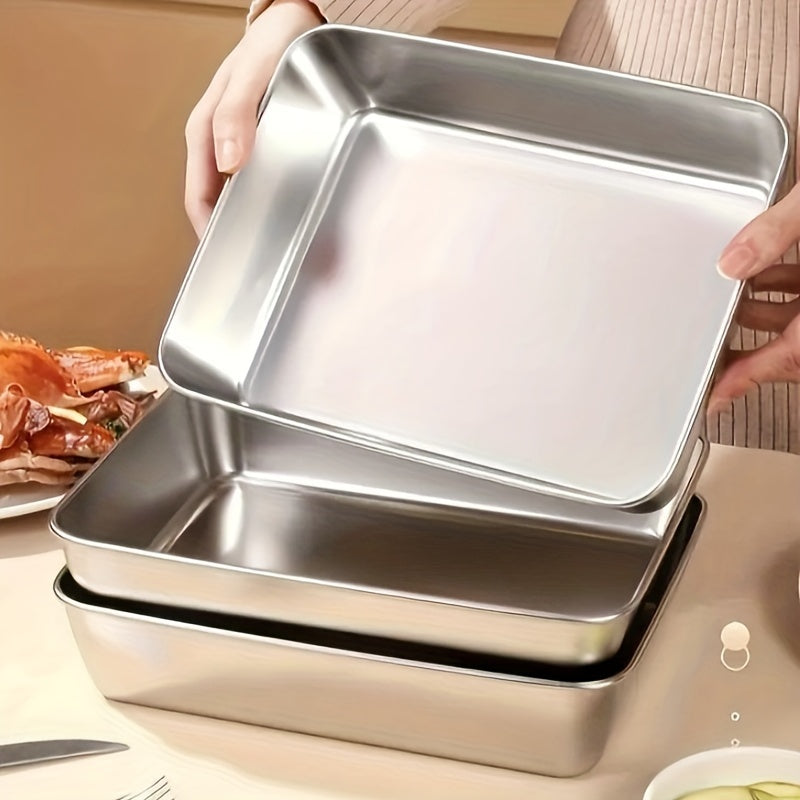 Juego de 4/6 Piezas de Contenedores de Almacenamiento de Alimentos de Acero Inoxidable con Tapas Herméticas - Apilables, Apto para Microondas para Ensaladas, Frutas y Preparación de Comidas - Organizador de Cocina Perfecto