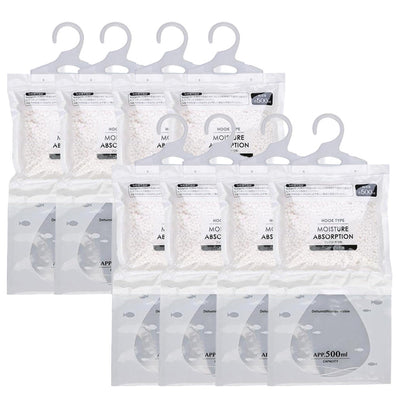 8 unidades Bolsas de Absorbedor de Humedad Colgantes Grandes - Deshumidificador Reutilizable para Hogar, Coche y Armario, Sin Electricidad, Eliminación Eficiente de Humedad, Deshumidificador de Armario|Accesorio de Hogar Moderno|Diseño Colgante Duradero