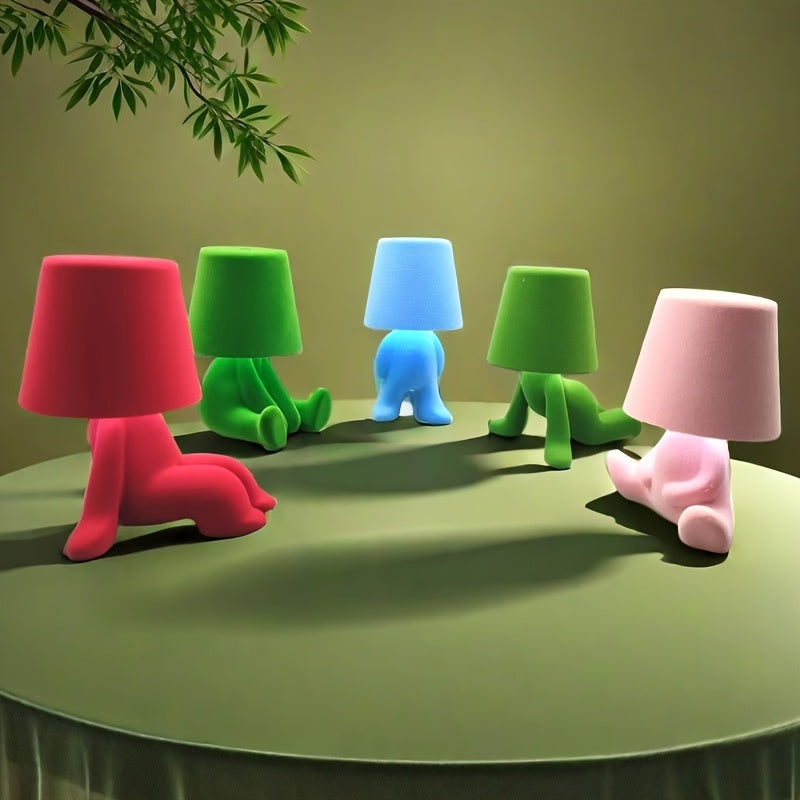 Una luz nocturna LED de tres colores con tacto y ajuste de brillo, recargable por USB, hecha de tela de terciopelo de material ABS, ideal para sala de estar, dormitorio, hotel, mesa de noche, regalo de cumpleaños, etc.