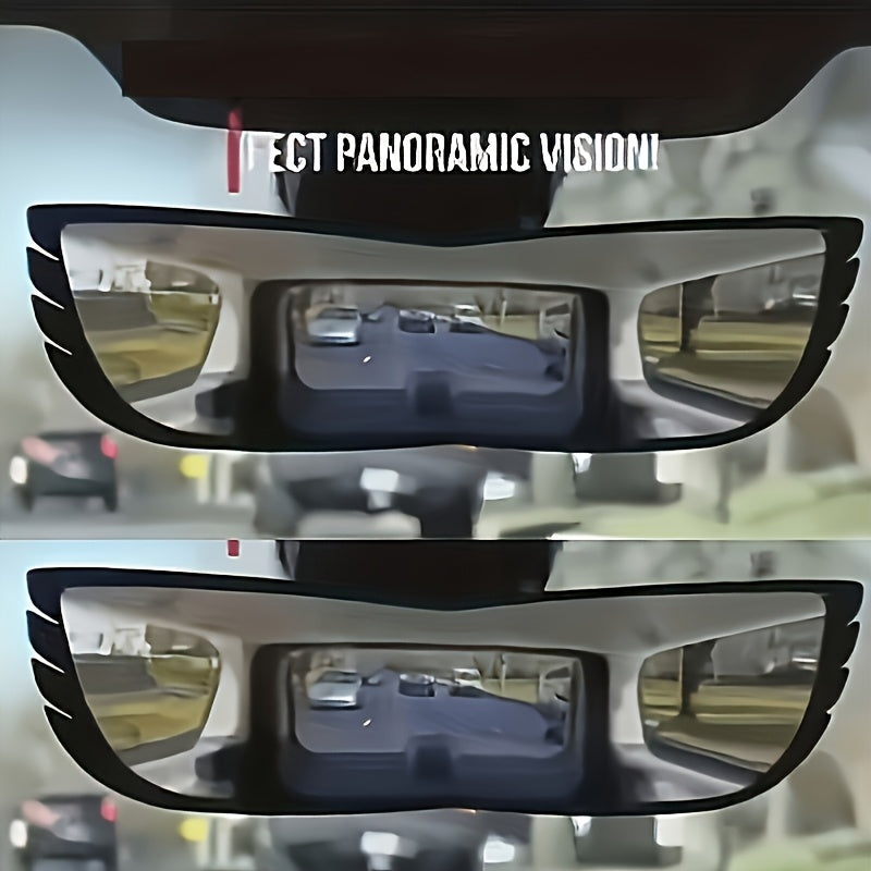 Espejo Retrovisor Panorámico de Ángulo Amplio para Coche 1pz - Antirreflejos, Mejora del Punto Ciego, Material ABS Duradero, Diseño Cóncavo Inspirado en Autos de Carreras, Instalación Delantera, Gran Campo Visual, Accesorio de Seguridad Vehicular | Mejor