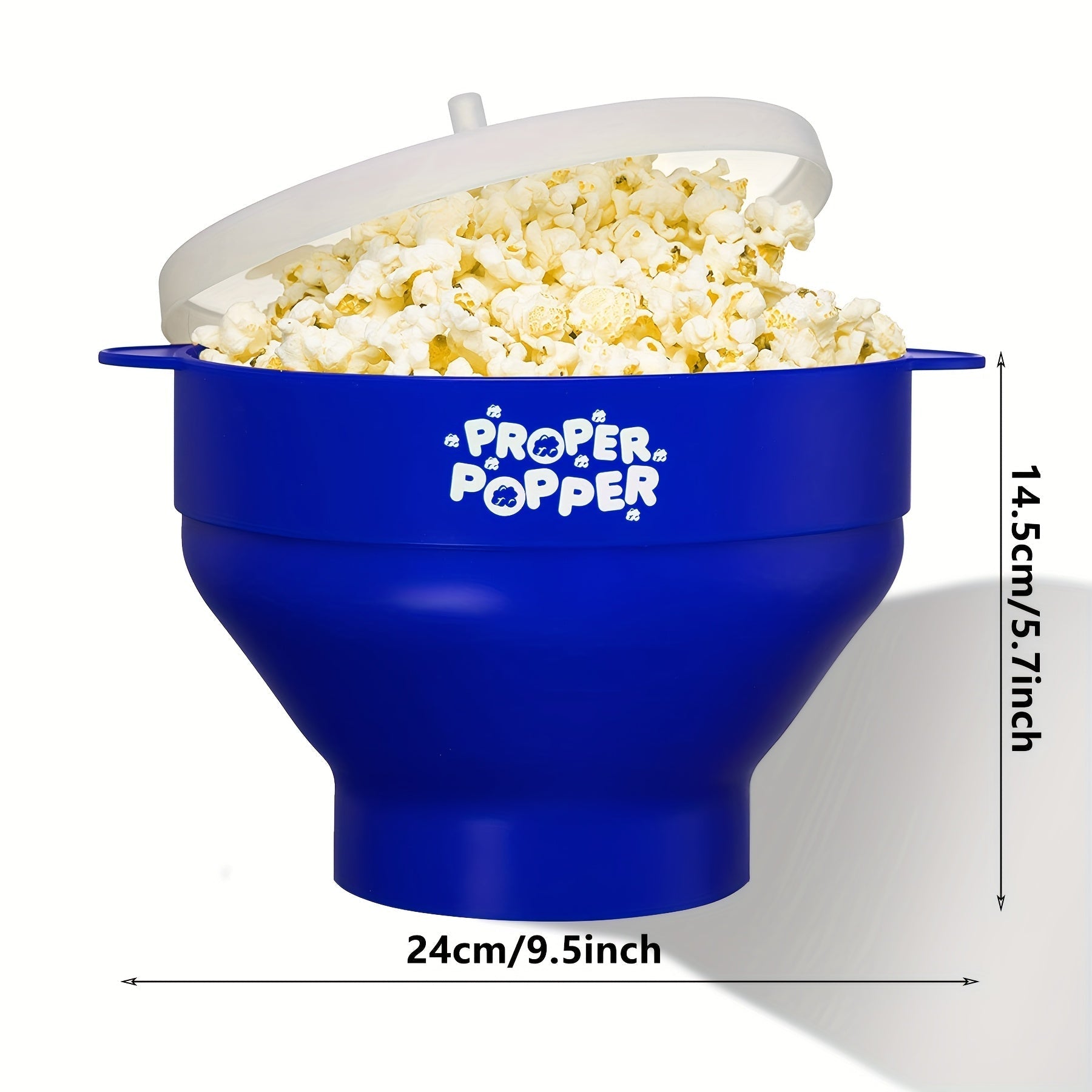 1pc Creador de Palomitas de Microondas Proper Popper, Capacidad Grande de 3L, Silicona Libre de BPA, Bol Plegable con Marcas de Medición, Apto para Lavavajillas, Varios Colores Disponibles, Perfecto para Noches de Película en Familia, Diseño Divertido, M