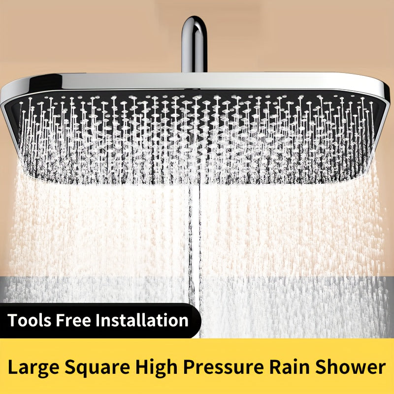 1 Pieza, Cabezal De Ducha De Alta Presión, Cabezal De Ducha Superior, Rociador De Ducha Grande, Cabezal De Ducha De Presión Única, Cabezal De Ducha De Loto Para Baño En Casa, Accesorios De Baño