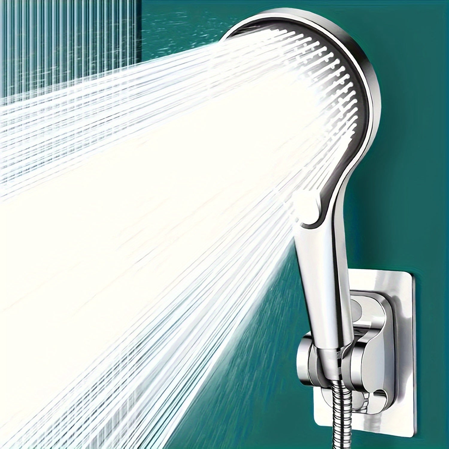 Conjunto americano de panel grande de 13 cm, cabezal de ducha de alta presión de tres etapas con gran flujo de agua mejorado, grifo de baño montado en la pared y cabezal de ducha grande