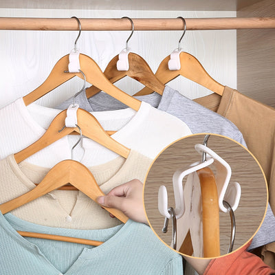 50 piezas de ganchos conectores para colgar ropa, resistentes y duraderos, ahorradores de espacio para organizar ropa en clóset, armario, hogar, residencia estudiantil, esencial para la universidad