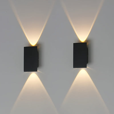 Luz LED para pared, cuerpo de lámpara de aluminio, 2W, voltaje AC85-265V, para interiores, dormitorio o iluminación exterior