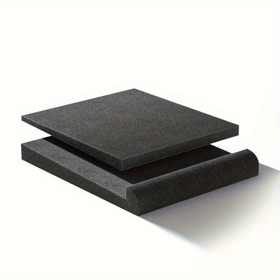 1pc Almohadillas de Aislamiento para Altavoces de Alta Densidad - 1 Par, Espuma Acústica Negra para Reducción de Vibraciones y Ruido, Ideales para Altavoces de Estantería y Computadora de Escritorio