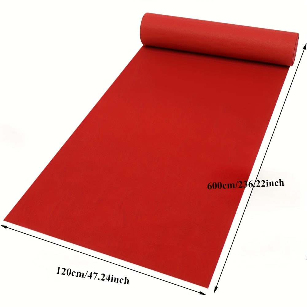 Alfombra desechable de lujo, 1 pieza, ancho 1/1.2 m, color rojo, gruesa, lavable, tela no tejida, ideal para bodas, fiestas, cumpleaños y ceremonias de graduación, decoración elegante para eventos, regalo perfecto para Navidad, alfombra duradera