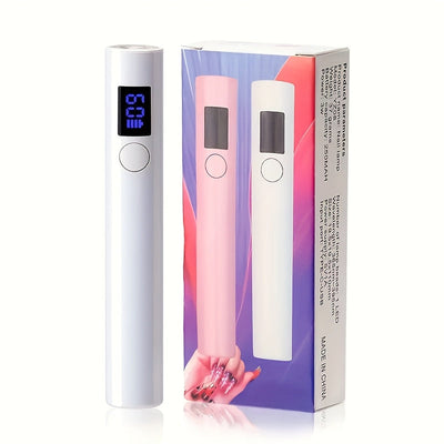 Lámpara de uñas portátil, adecuada para secadora de uñas, luz LED mini con pantalla LCD, 2 temporizadores - luz de uñas inalámbrica recargable por USB, curado rápido, adecuada para manicura DIY en casa