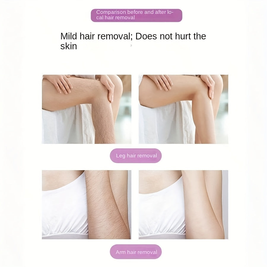 Dispositivo Portátil de Eliminación de Vello con Vidrio Nano - Indoloro, Reutilizable y Lavable para Brazos, Piernas y Cuidado Suave en Color Beige Claro, Sin Fragancia, No Requiere Baterías, Depilación de Brazos | Diseño Ergonómico | Tecnología de Vidri