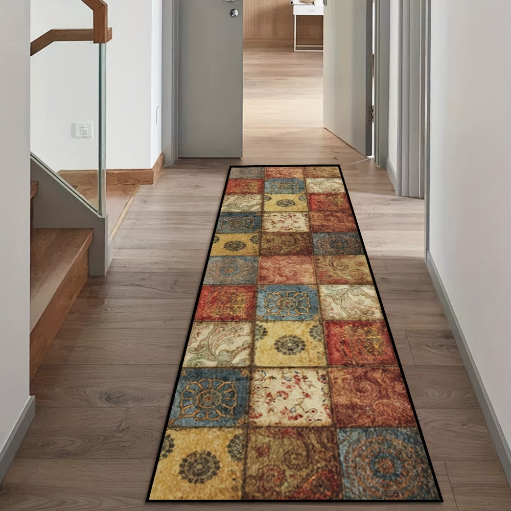 1 Pieza, Alfombra Creativamente Diseñada Para El Pasillo Del Restaurante, De Pasillo Elegante Para La Sala De Estar, Corredor De Moda Para El Balcón, Alfombra De Bienvenida Lavable Para Salones De Banquetes Y Alfombras Largas Para Escaleras De Hoteles De