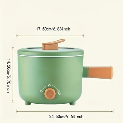 Cocina eléctrica para pot y fideos, sartén eléctrica de doble calor de conservación, antiadherente, multiusos para freír, cocinar a fuego lento y hervir, fácil de limpiar, conducción de calor rápida, experiencia de cocina duradera y resistente a altas te