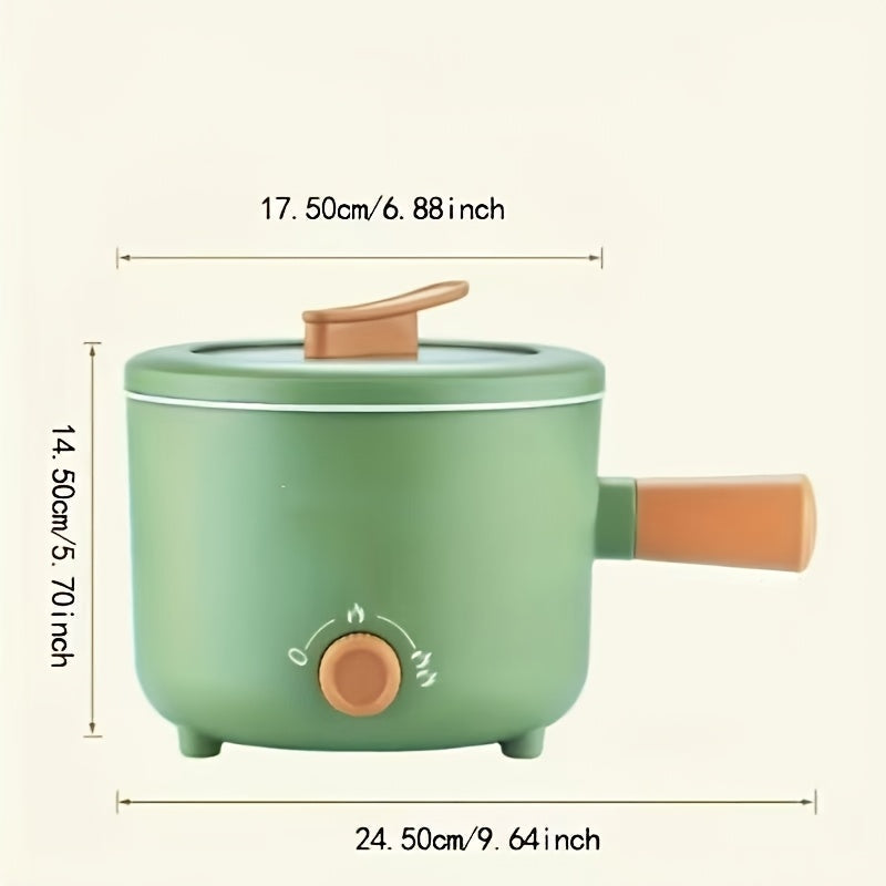 Cocina eléctrica para pot y fideos, sartén eléctrica de doble calor de conservación, antiadherente, multiusos para freír, cocinar a fuego lento y hervir, fácil de limpiar, conducción de calor rápida, experiencia de cocina duradera y resistente a altas te