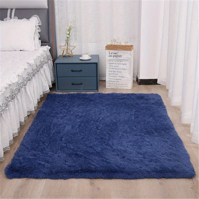 Alfombra de Peluche para Dormitorio Interior con Veludo PV y Pelo Fino