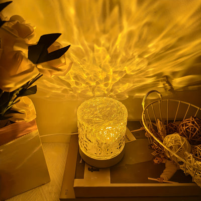 Luces ambientales de ondas acuáticas Aurora Boreal cuadradas/redondas, alimentación USB, monocromático | Dormitorio | sala de estar | oficina, luz nocturna, decoración | Luz proyectora, regalo ideal para fiestas | Cumpleaños | San Valentín | Navidad, mej