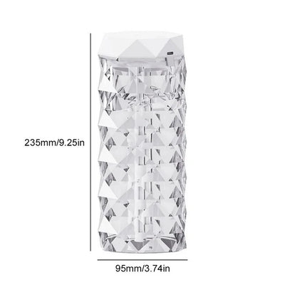 Humidificador de lámpara de cristal con luz nocturna Humidificador de niebla fría para el dormitorio del hogar