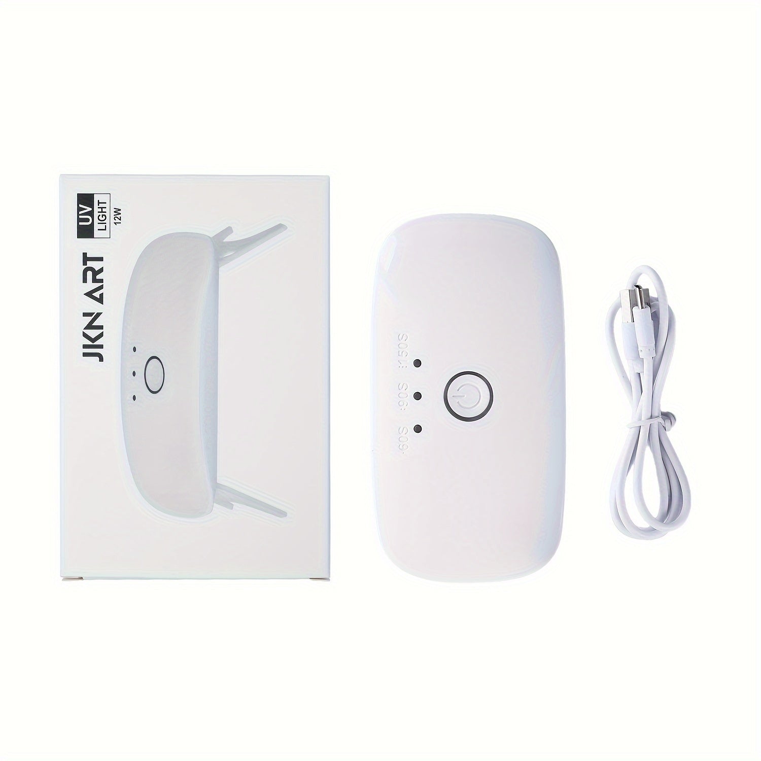 Lámpara LED portátil para uñas de gel - 12W de alta potencia, 8 cuentas, 3 temporizadores (60s_90s 150s), para curar arte de uñas de gel, belleza y cuidado personal, lámpara mini portátil, alimentada por USB, sin adaptador de alimentación incluido, lámpa