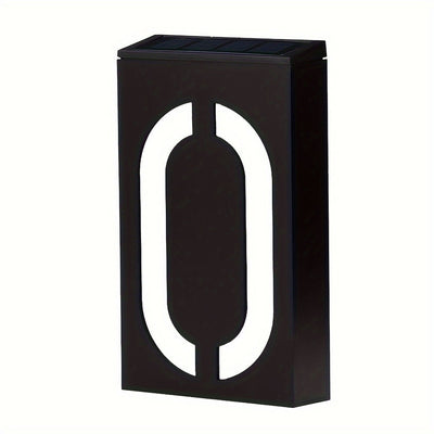 RUOCIN Luces solares LED para números de casa - Exteriores, jardín, patio, pared, montaje en pared, impermeable IP55, diseño de montaje semienterrado desmontable con control de interruptor, batería recargable, luces solares exteriores, moderna lámpara, p
