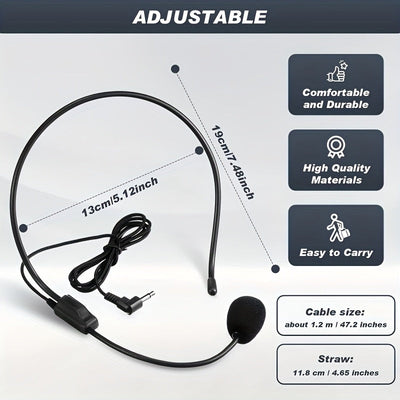 [Micrófono USB flexible] Micrófono de diadema con cuello flexible USB para cantar, streaming y videoconferencias - Sin necesidad de baterías, negro, conector jack de 3.5mm