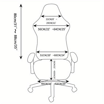 Fundas para Silla de Oficina con Cubiertas para Reposabrazos para Silla Giratoria, Gris Claro