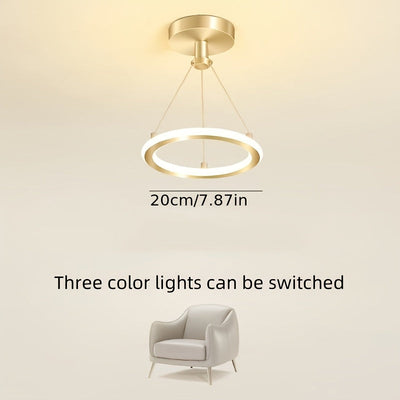 Lámpara Colgante LED Mini Moderna - Ajustable de 3000K-6000K, Acabado Metálico Elegante, Ideal para Vestíbulo, Dormitorio, Cocina, Comedor, Balcón y Cuarto de Baño, Luz Decorativa | Luz Metálica Elegante | Construcción Metálica, Decoración Ligera
