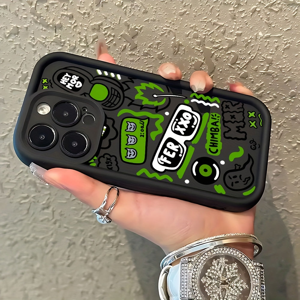 Estuche de teléfono Ferxxo Graffiti de calle diseñado para ser compatible con modelos de for iphone 16, 15, 14, 13, 12, 11 Pro Max, Mini, XR, XS, X, 7, 8 Plus, con una funda trasera de TPU suave para una mayor protección contra caídas.