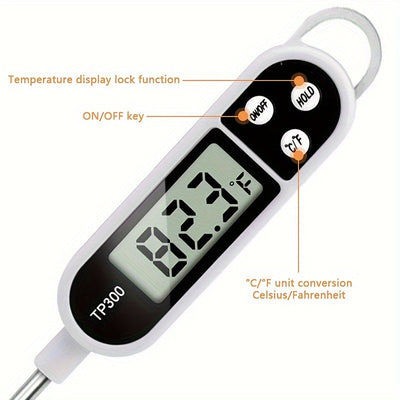 Termómetro Digital De Cocina De 1 Pieza: Obtenga Comidas Perfectamente Cocinadas, Adecuado Para Cocinar Al Aire Libre Y En Casa