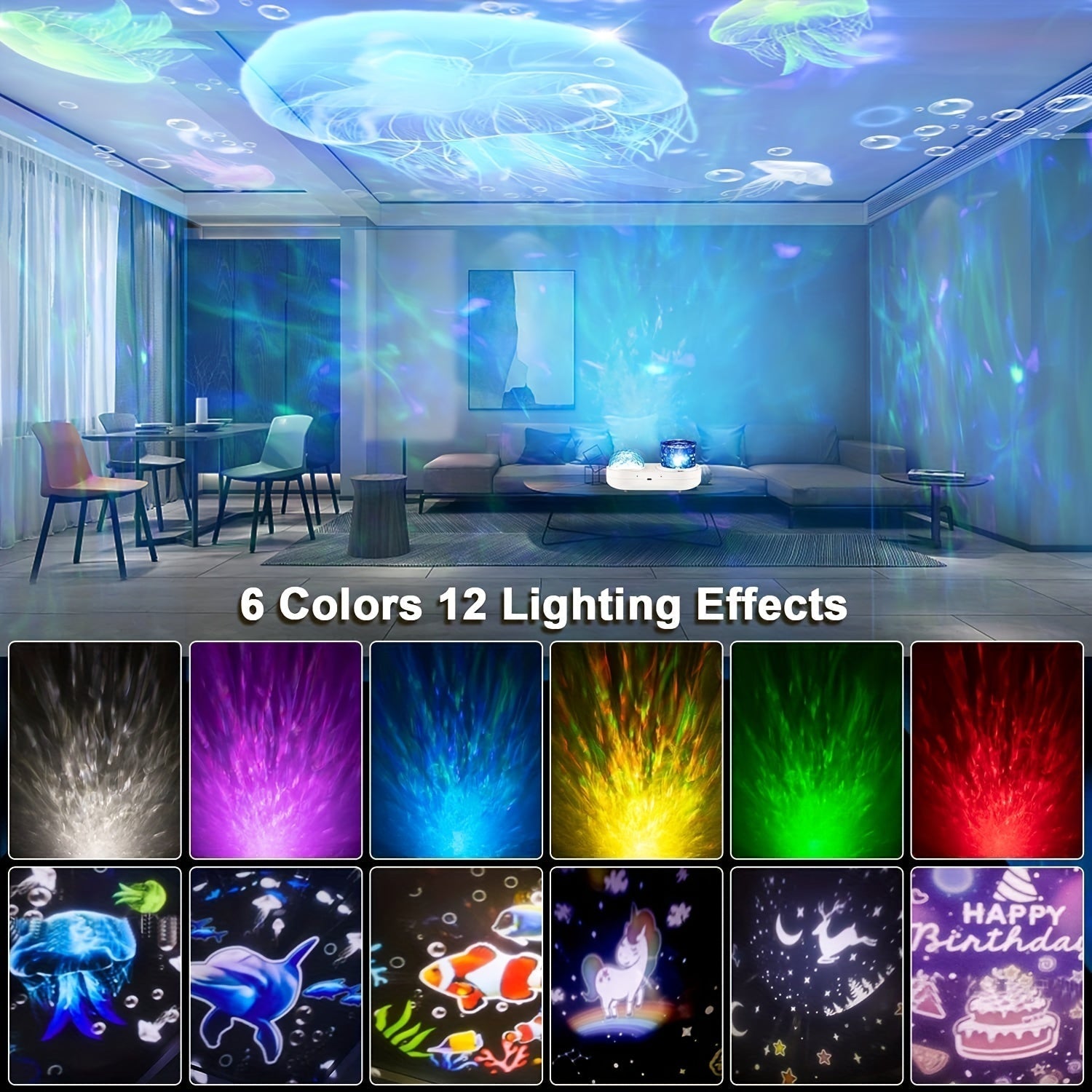 Proyector de Luz Nocturna Estrella LED Océano de Estrellas - Juguete para Niñas y Niños de 3-12 Años, Regalo Ideal para Cumpleaños Navidad, Decoración de Dormitorio Azul, Mejor para Navidad