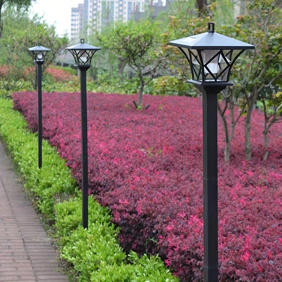 Lámpara solar de jardín LED de 1.5 metros, doble uso, para exteriores, decoración de paisaje, iluminación para patio, jardín o festivales