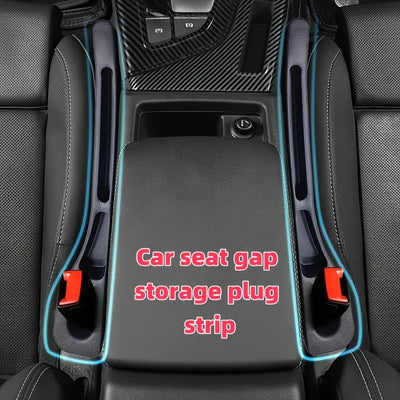 Organizador para huecos de asiento de coche (1 par), relleno para huecos, suministros antipérdida, ideal para guardar objetos pequeños, práctico y práctico, con caja de almacenamiento a prueba de fugas y ranura anticaídas, apto para teléfonos móviles y l