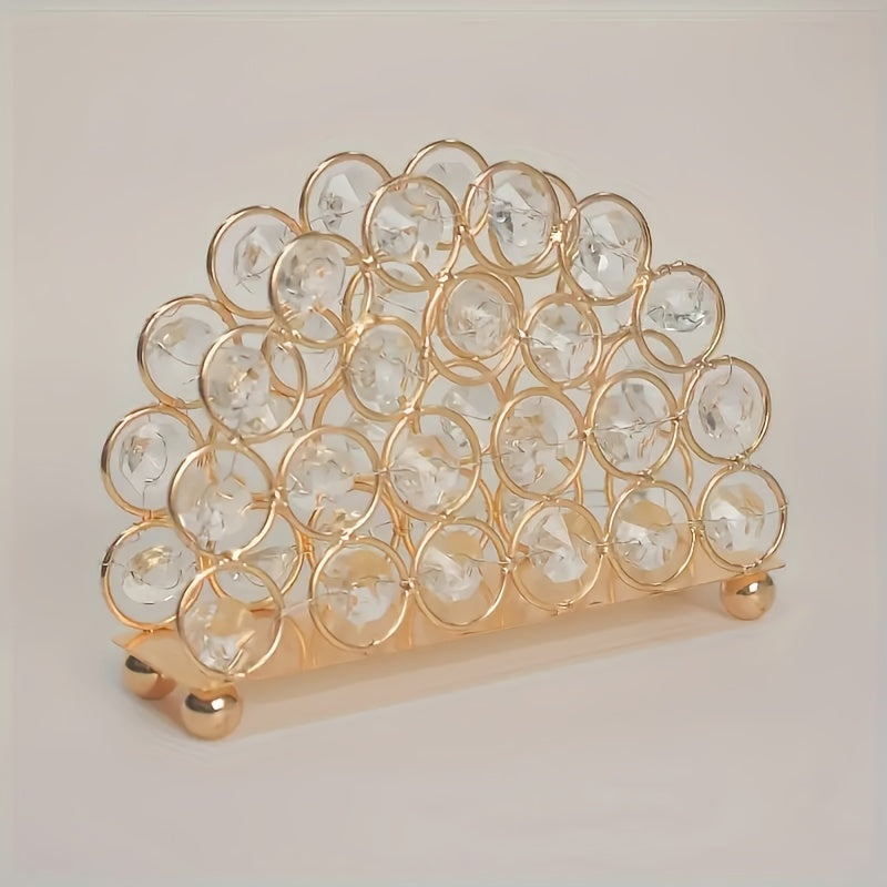 Portapañuelos de Cristal Brillante - Caja de Pañuelos Electroplateada de Alta Gama para el Hogar, Contenedor Creativo Minimalista para Escritorio en Sala de Estar Apto para Cocina, Baño, Mesa de Comedor, Jardín y Uso Interior/Exterior (Pañuelos No Inclui