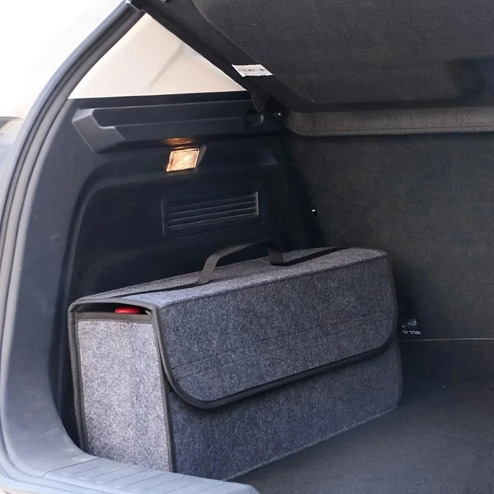 Organizador de almacenamiento de fieltro antideslizante gris para equipaje, herramientas y accesorios - Caja de fieltro suave con múltiples compartimentos para organización versátil, organizador de esenciales de viaje | Estilo neutral | Organizador durad