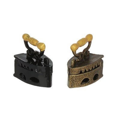 1pc Miniatura de Hierro Vintage, Decoración de Mesa de Metal, Accesorio Clásico para Casa de Muñecas, Ideal para Regalo del Día de la Madre y Manualidades de Bricolaje, No Requiere Electricidad