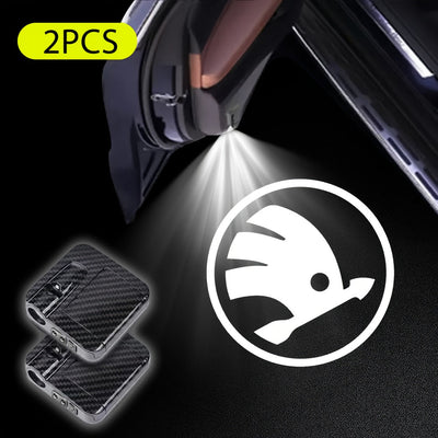 2/4pcs Luces LED de Bienvenida para Coche con Activación por Puerta - Sensores de Apertura Automática, Compatible con SKODA y la Mayoría de Vehículos, Sin Pilas Necesarias - Regalo Ideal para Cumpleaños, San Valentín, Día de la Madre/Padre, Halloween - D