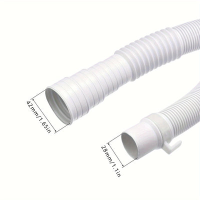 Manguera de Drenaje Flexible para Lavadora Blanca - Plástico Duradero, Accesorio Esencial para Electrodomésticos
