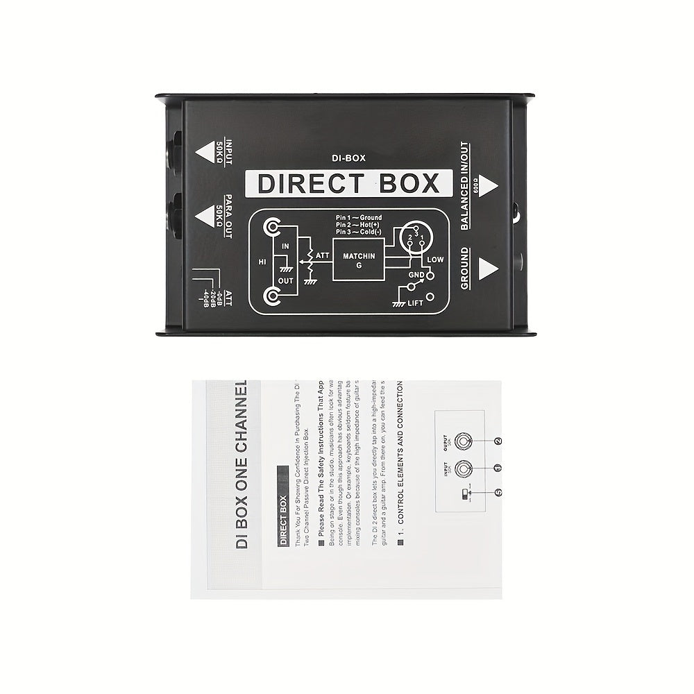 CAJA PASIVA DE UN CANAL AROMA - Aislador de Audio de Alta Calidad para Guitarra, Micrófono y Equipo de DJ - Reducción de Ruido, Sin Necesidad de Energía, Compatible con PC () | Dispositivo de Aislamiento de Sonido | Equipos de Audio Profesionales | Compo