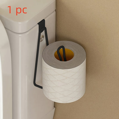 Soporte para papel higiénico de acero inoxidable montado en la pared, 1 unidad, pintado para fácil instalación y ahorro de espacio, ideal para baños y exteriores