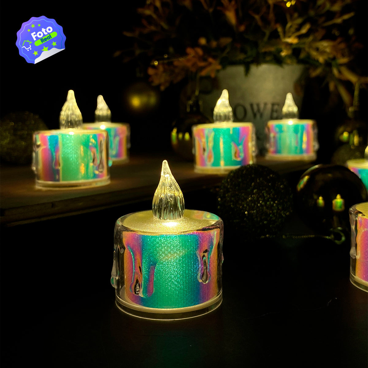 Velas LED X24 Tornasol Decoración Hogar 🕯️ CVEL2-3