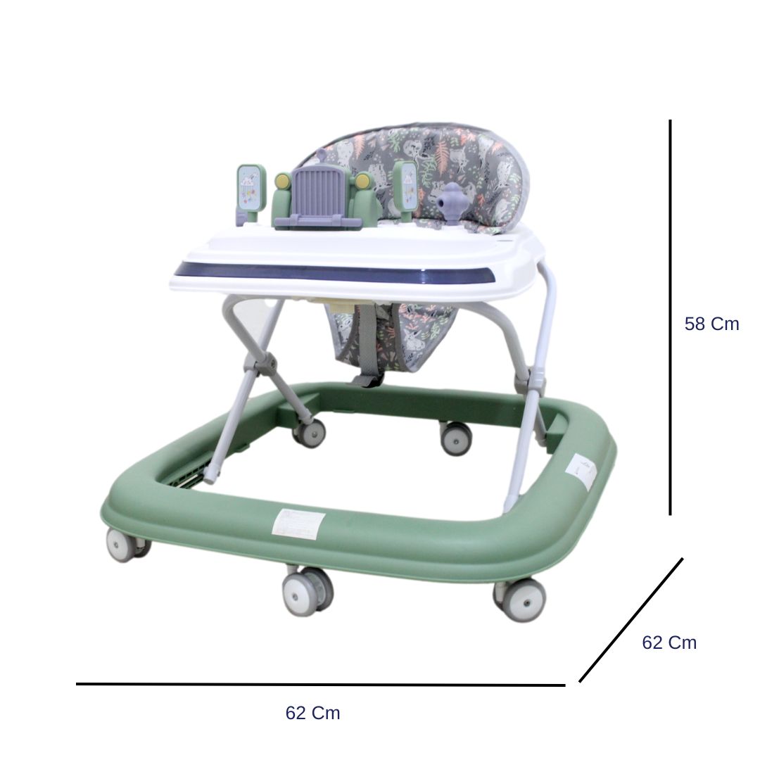 CAMINADOR PARA BEBÉ CON DISEÑO DE AUTO Y ASIENTO ACOLCHADO VERDE Y-W838 MUNBE