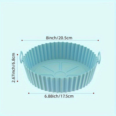1 pieza de funda de silicona reutilizable para freidor de aire - Antiadherente, apta para alimentos, accesorio versátil para cocinar, compatible con la mayoría de los freidores de aire, ideal para no necesitar energía, accesorios para freidor de aire, fu