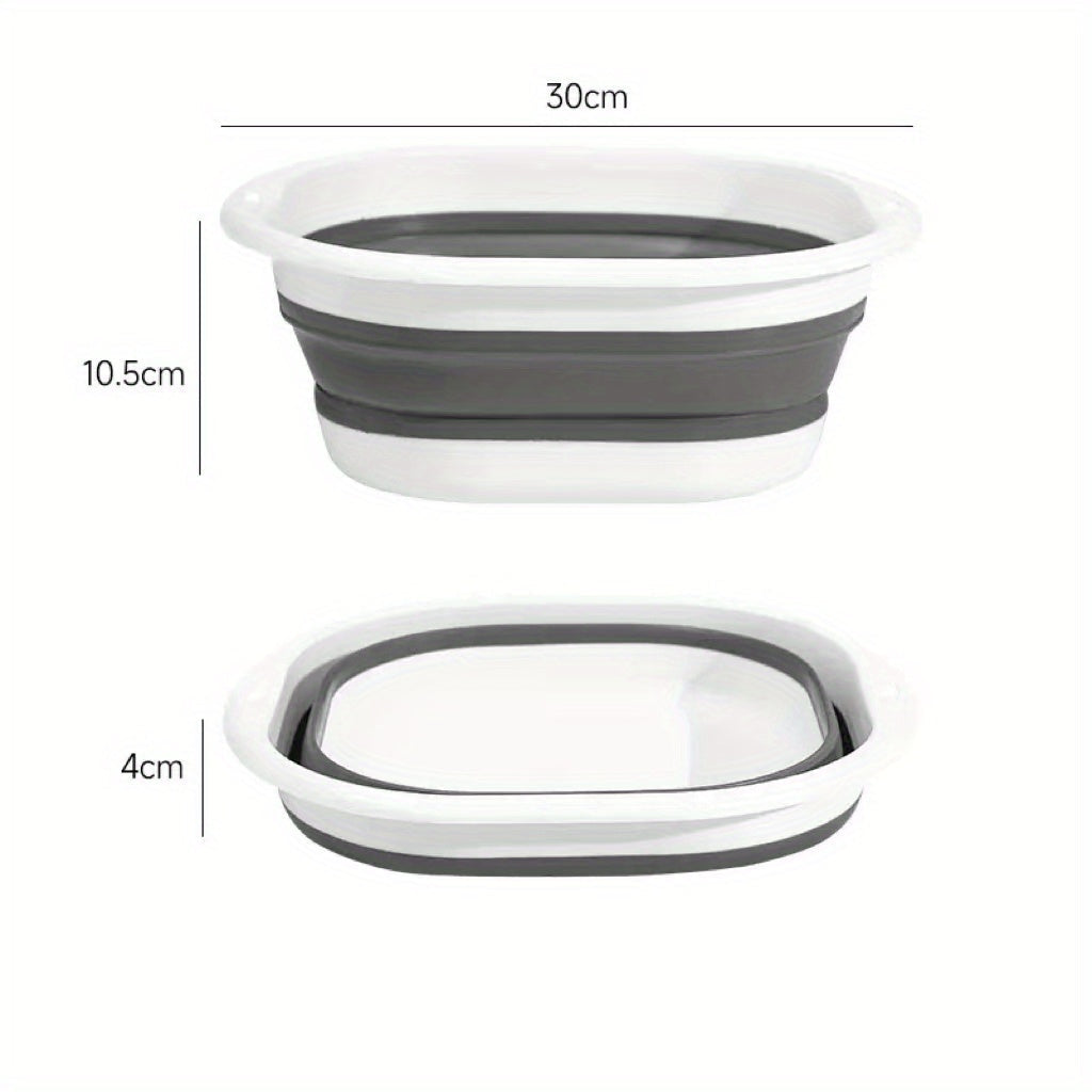1 pieza, lavabo portátil plegable, lavabo de plástico grueso duradero para manos y pies, diseño de almacenamiento expansible, no necesita electricidad, ideal para el hogar, dormitorio, uso al aire libre, artículos esenciales del hogar, lavabo de lavadora